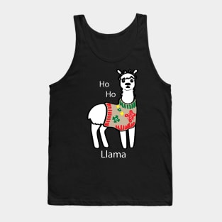 Funny Ho Ho Llama Ugly Christmas Sweater Tank Top